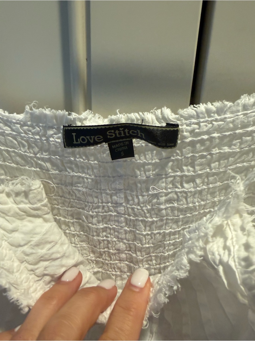 Love Stitch White Cotton Slip Dress with Pintuck & Lace Trim - Picture 3 of 4